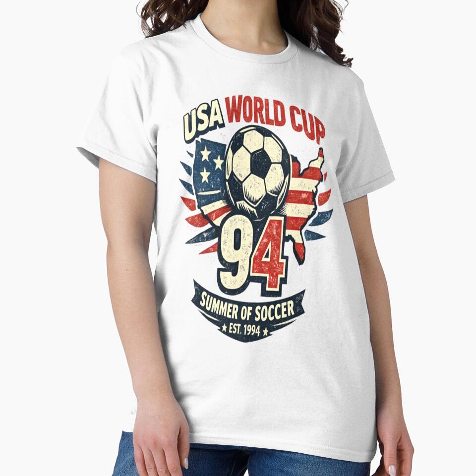 USA 94 World Cup Vintage Soccer Retro Design by CatLovers Studio