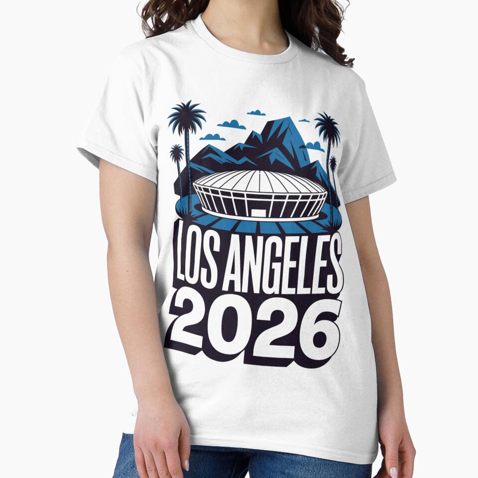Los Angeles 2026 Palm Tree Sunset T-Shirt V22 by DarylWelsh2024
