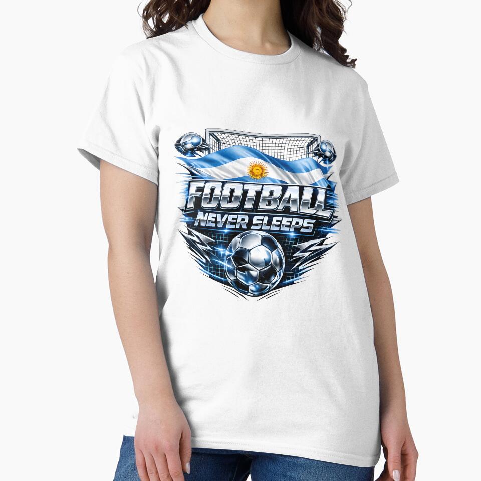 Football Never Sleeps Futuristic Soccer Shirt Y2K Football by DREAMBURN™