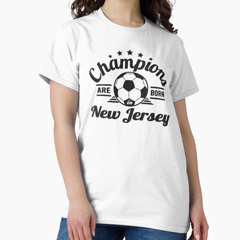 Champions Are Born In New Jersey , Soccer fans vintage gift by lamjar-art