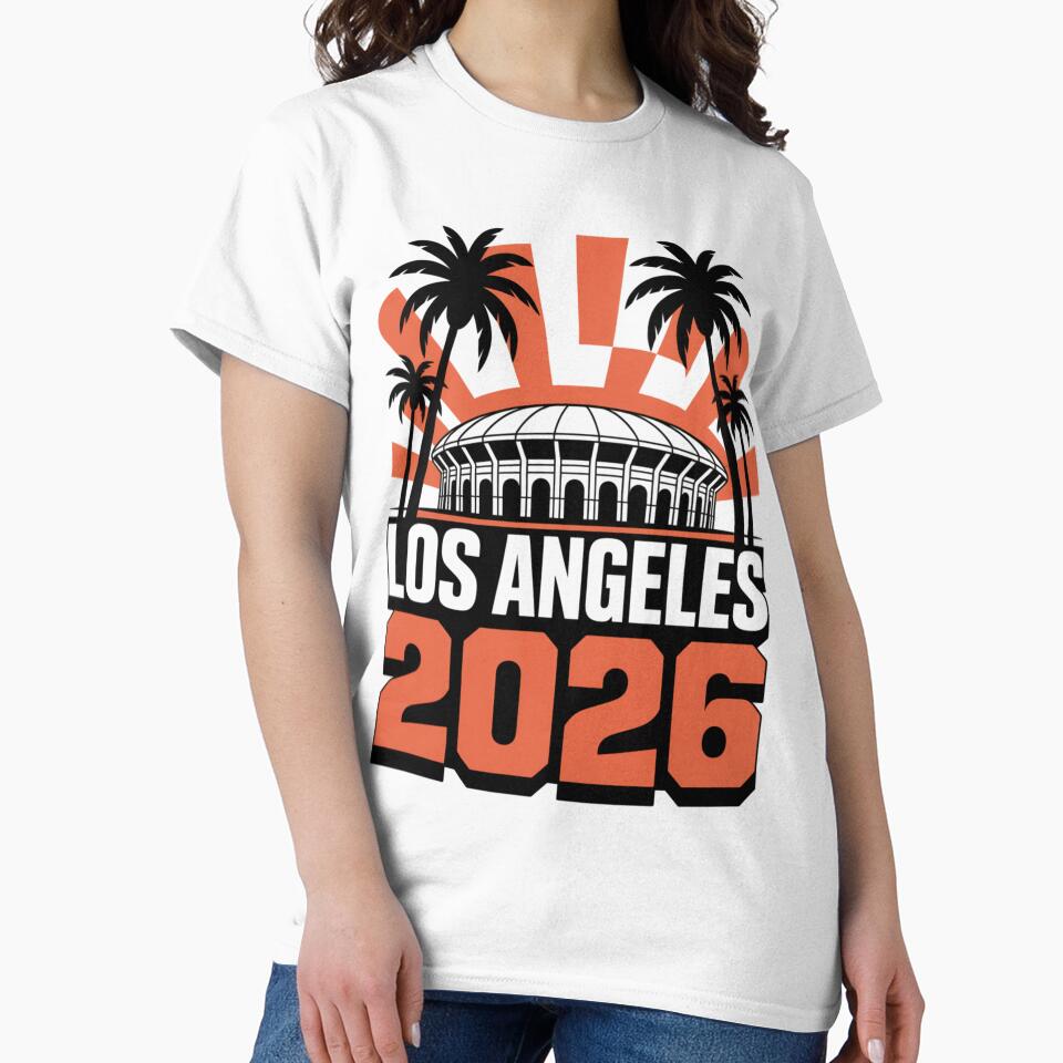 Los Angeles 2026 Palm Tree Sunset T-Shirt V21 by DarylWelsh2024
