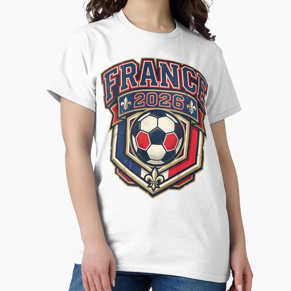 France 2026 Retro Football Fan Crest by Saq2000