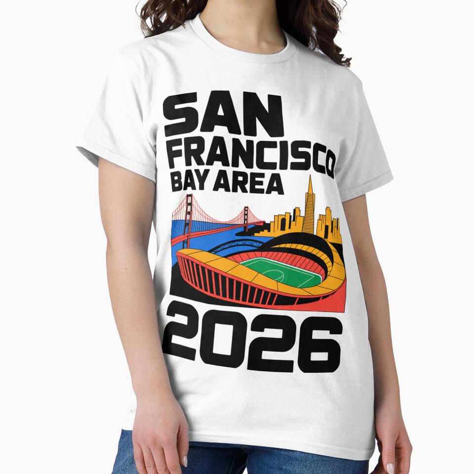 San Francisco Bay Area Golden Gate Stadium T-Shirt V28 by DarylWelsh2024
