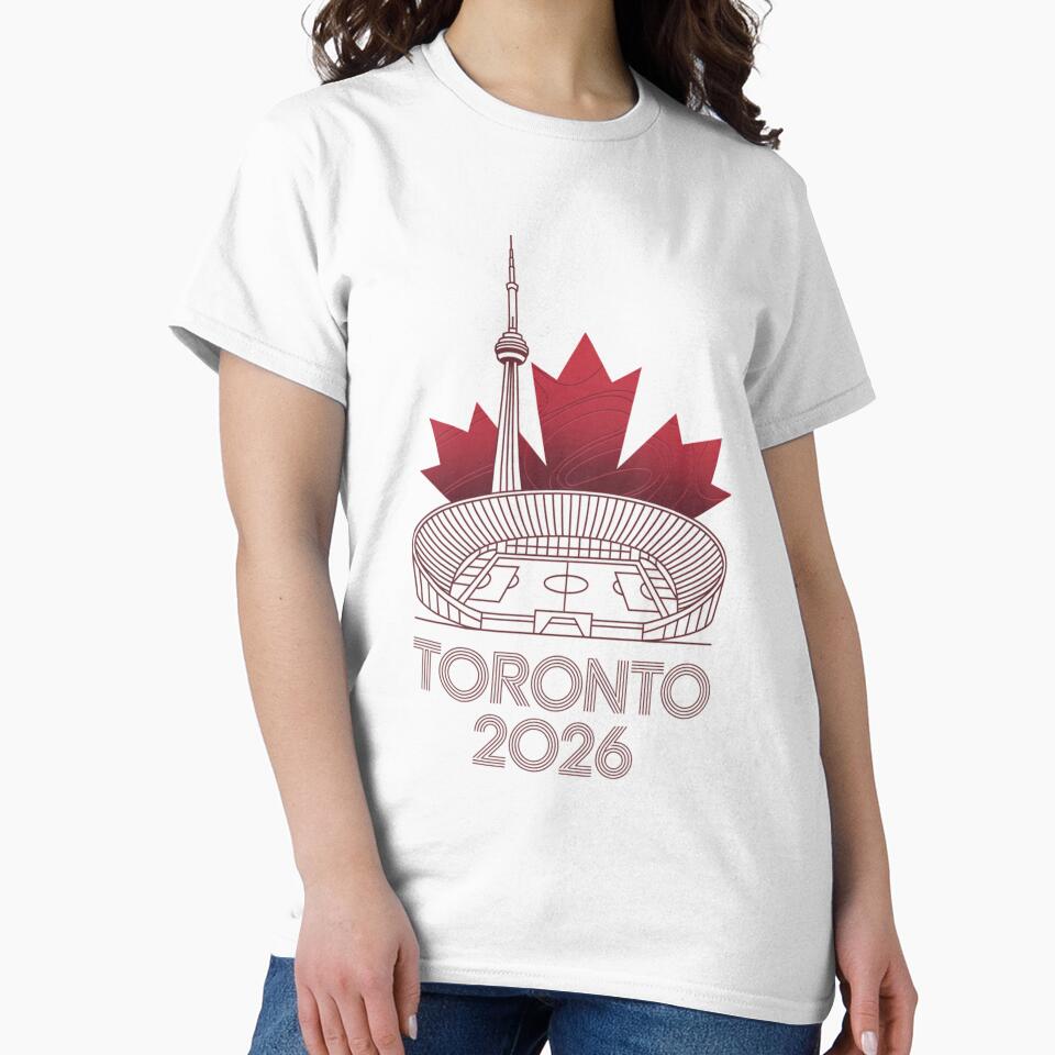 Toronto 2026 CN Tower Stadium Skyline T-Shirt V2 by DarylWelsh2024