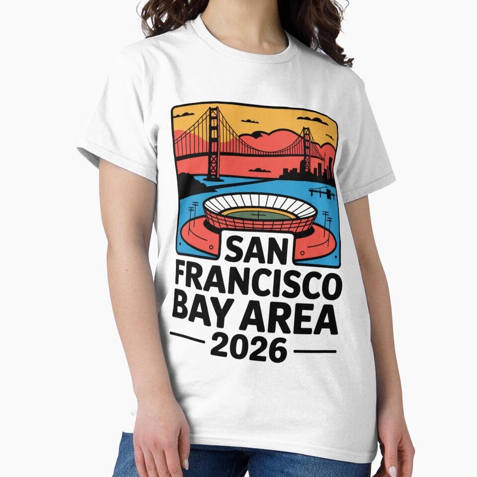 San Francisco Bay Area Golden Gate Stadium T-Shirt V26 by DarylWelsh2024