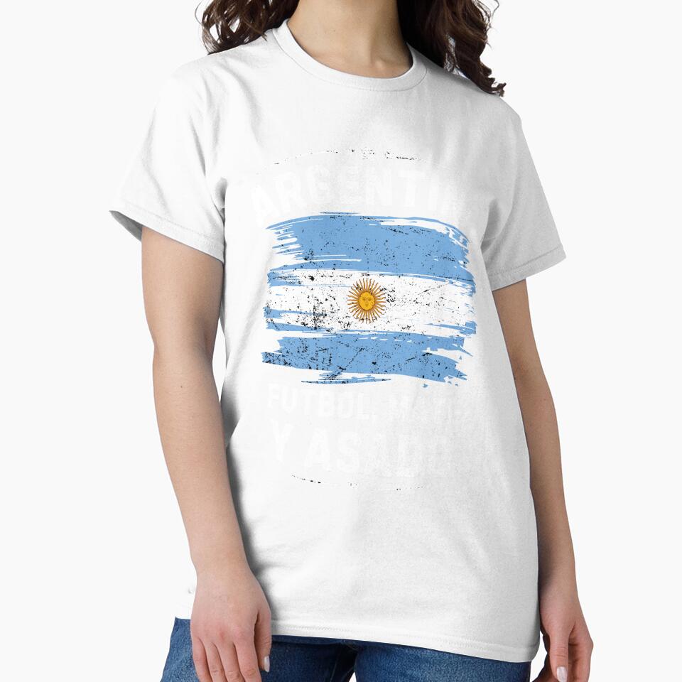 Argentina Shirt Futbol Mate Asado - Argentine Culture Soccer Fan Pride Tee. by JoseFrancese