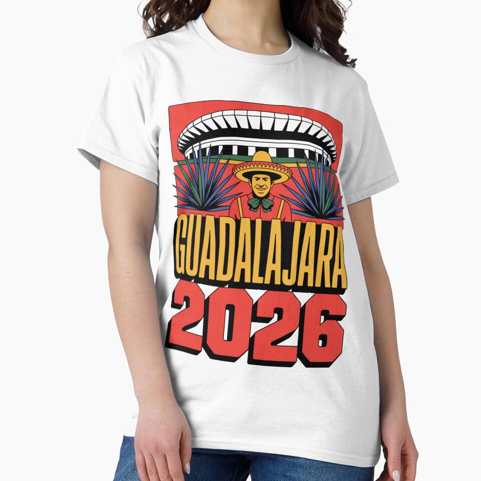 Guadalajara 2026  Mexico Football Soccer Souvenir T-Shirt V3 by DarylWelsh2024