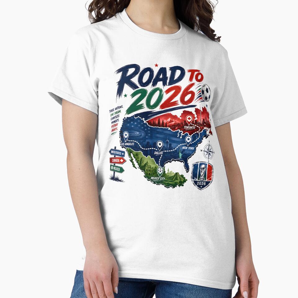 Road To 2026 Football Adventure | Three Nations One Dream Soccer Fan Design by TrueArtVibes
