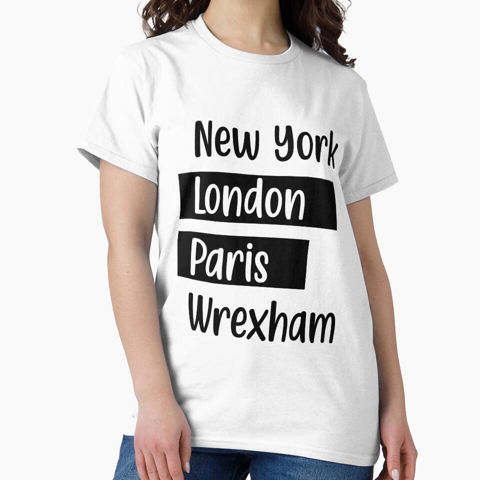 New York London Paris Wrexham - Wales Football Gift by DiogoCalheiros