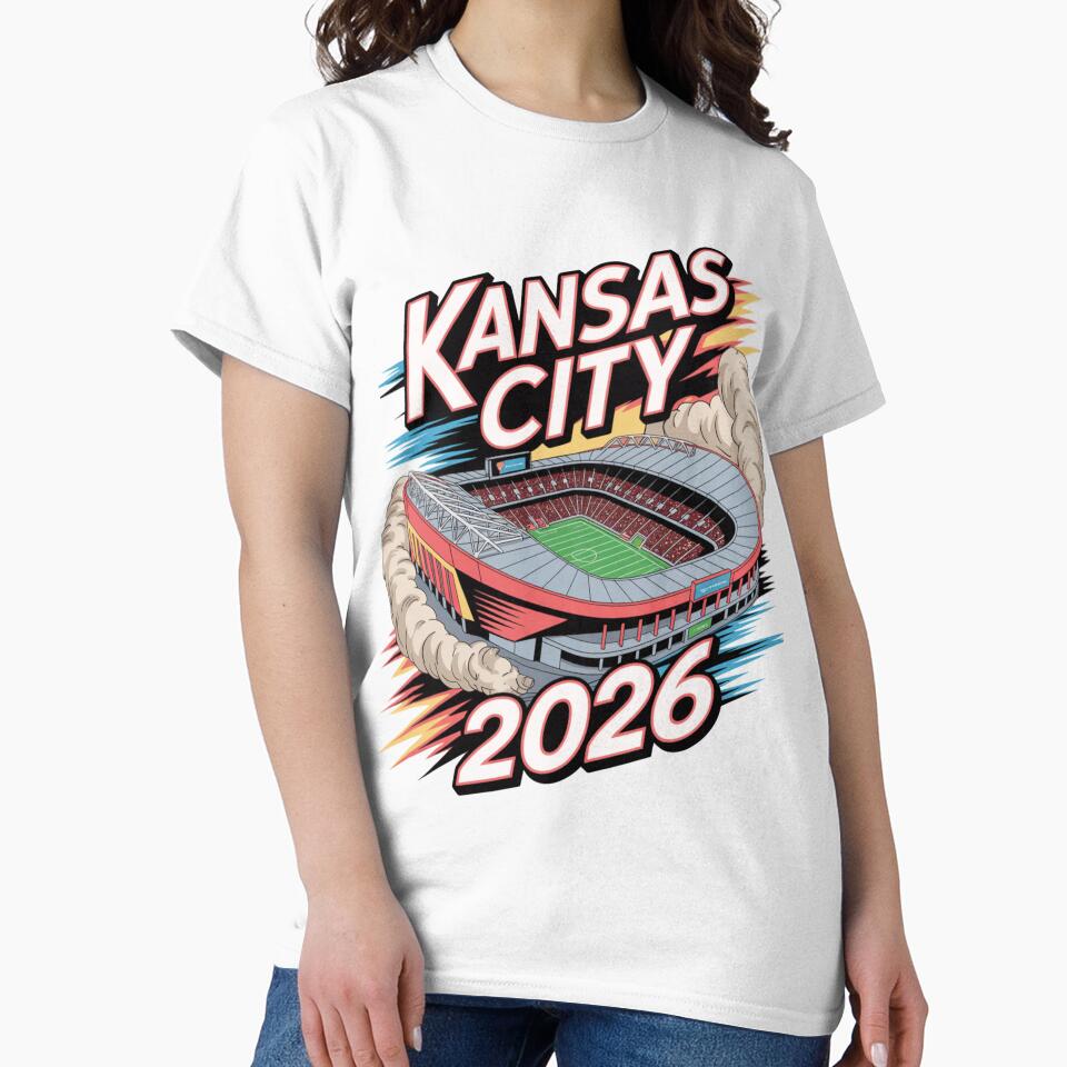 Kansas City 2026 Arrowhead Stadium Football T-Shirt V20 by DarylWelsh2024