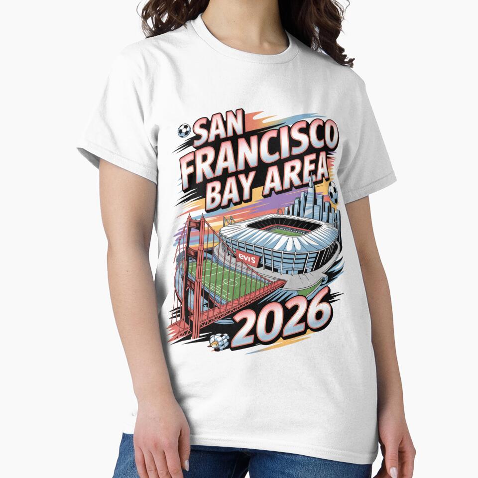 San Francisco Bay Area Golden Gate Stadium T-Shirt V22 by DarylWelsh2024