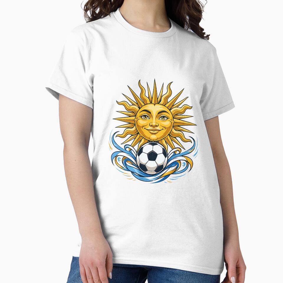 Argentina Sun Soccer T-Shirt | Premium Football Graphic by wizooo411