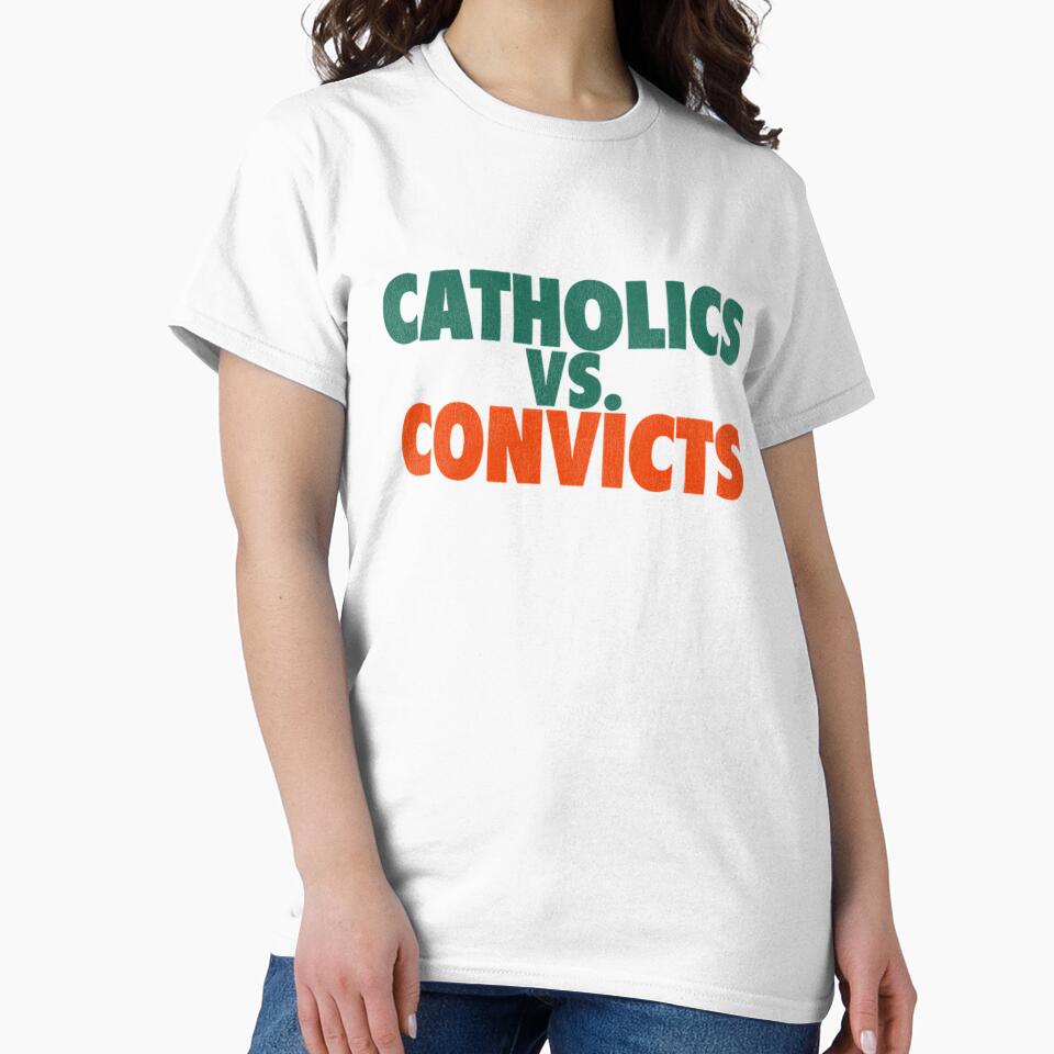 Catholics Vs. Convicts Retro 1988 Football Game by JustPOD