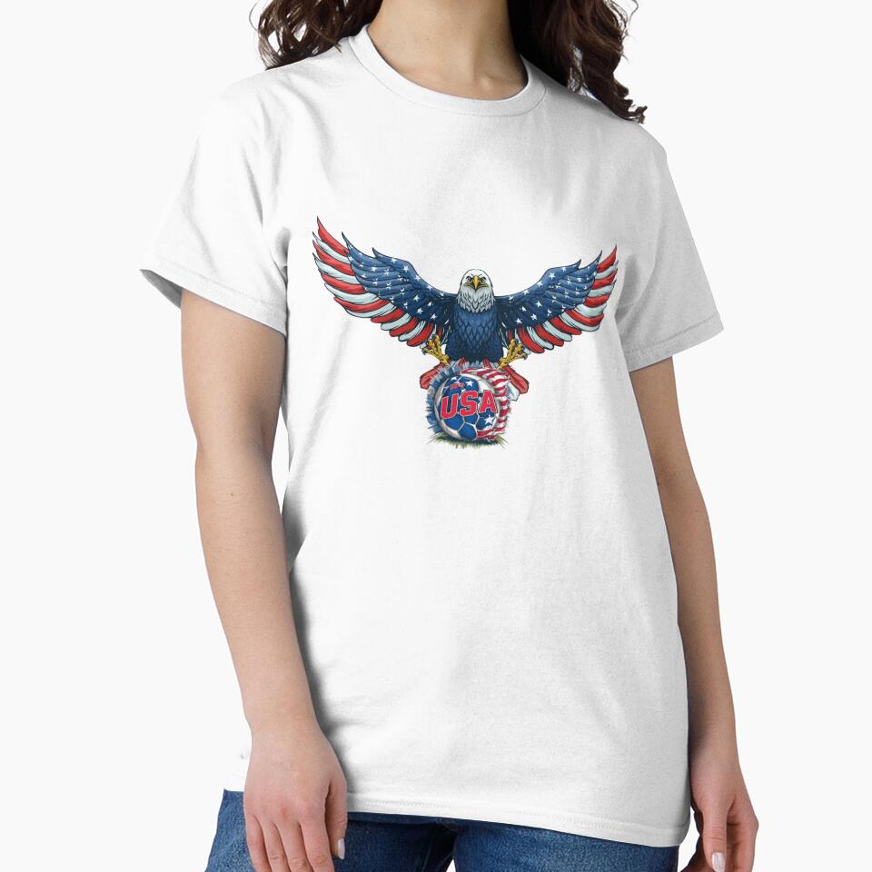 Patriotic USA Soccer Eagle Pop Art - Retro Football 2026 by ZIKI VI