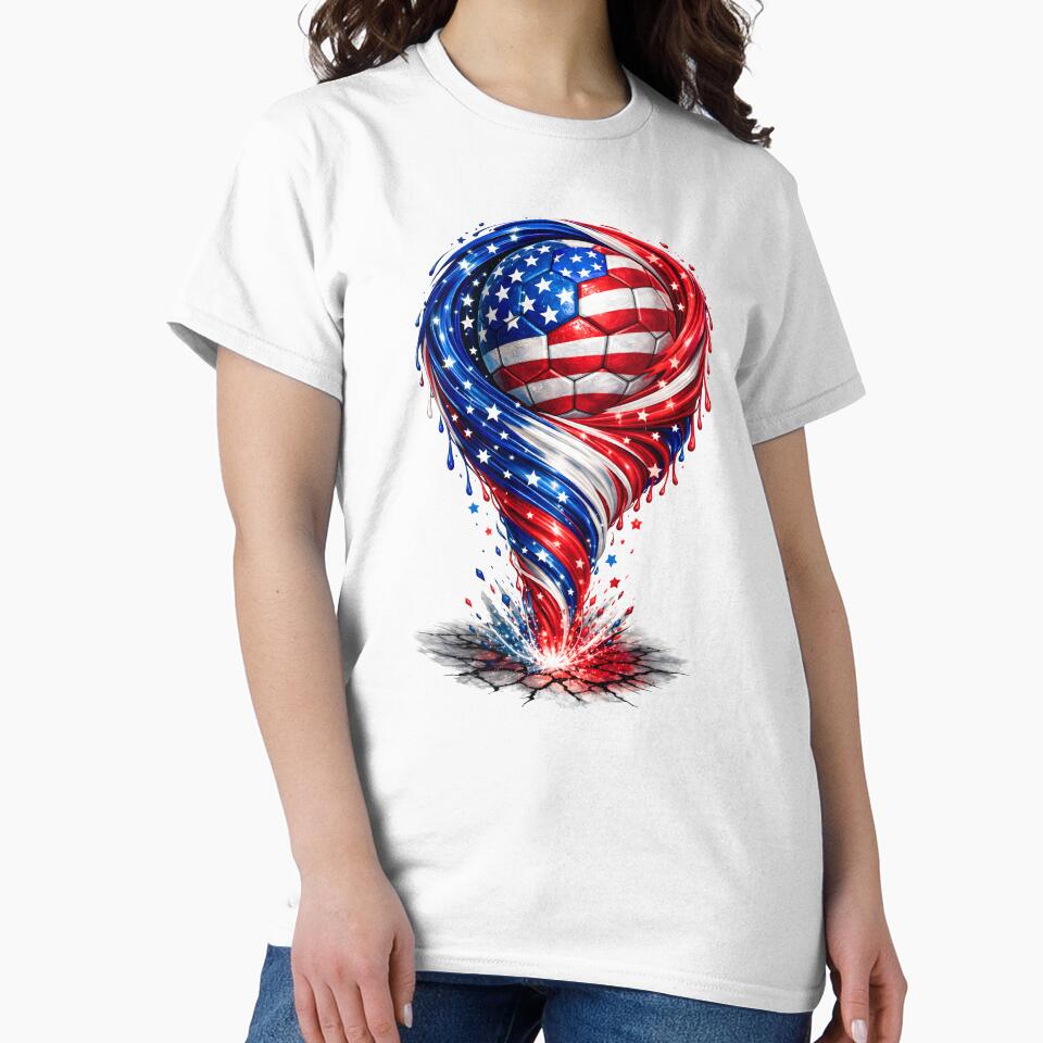 USA Soccer Tornado: US Patriotic Vortex Art by FunToTheFullest