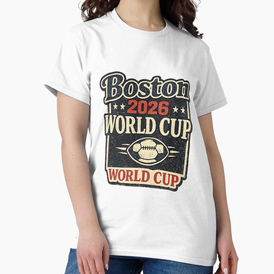 Boston 2026 World Cup – Retro Vintage Soccer Fan T-Shirt by ArthUpscale