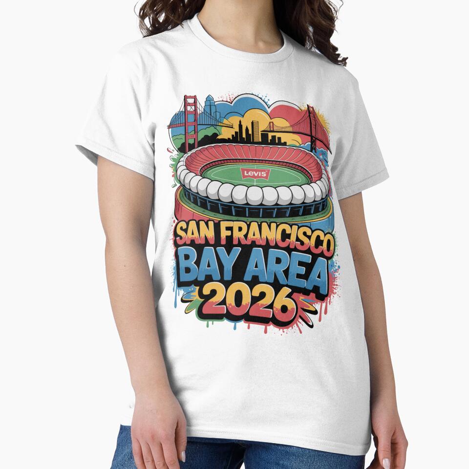 San Francisco Bay Area Golden Gate Stadium T-Shirt V8 by DarylWelsh2024