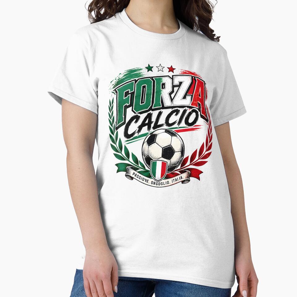 Forza Calcio Italy Soccer Fan Italian Football Supporter World Cup 2026 T-Shirt by TrueArtVibes