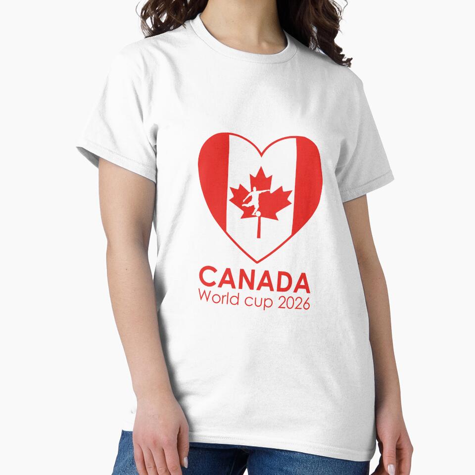 Canada Soccer Flag Heart World Cup 2026 Sticker by topprinting