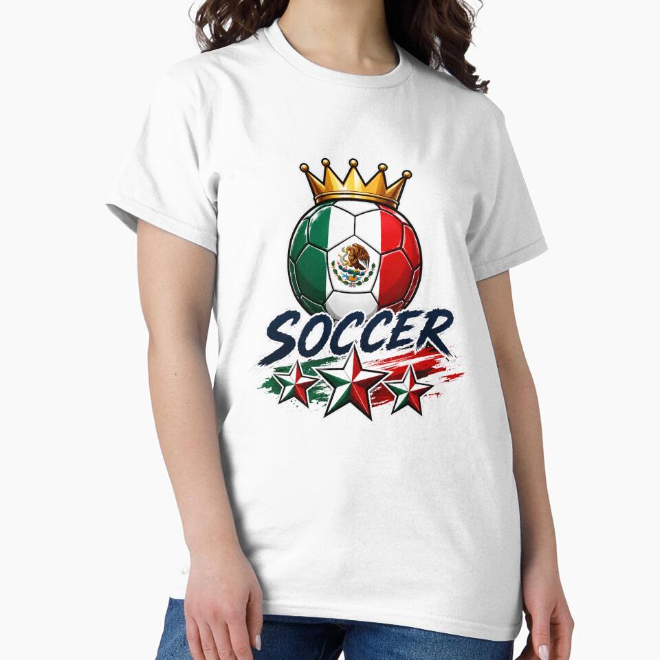 Mexico Flag Crowned Soccer Ball by QuiteOrbit