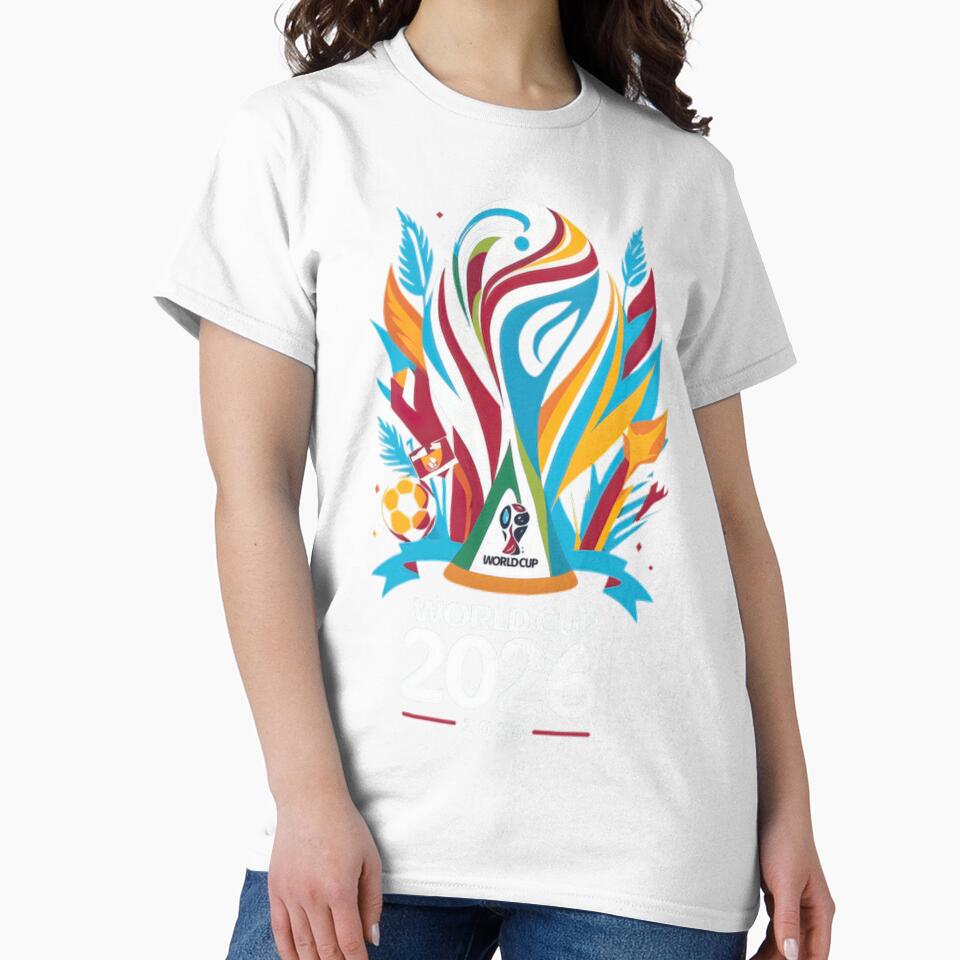 Colorful Soccer Trophy 2026 International Football Fan Classic T-Shirt by BlitCrankMath