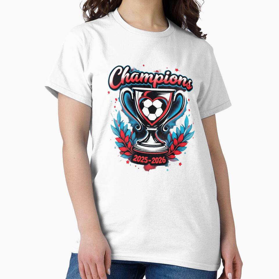Soccer Champions season 2025-2026, fantasy football Trophy Design - Football Winner by TheGaliyaStudio