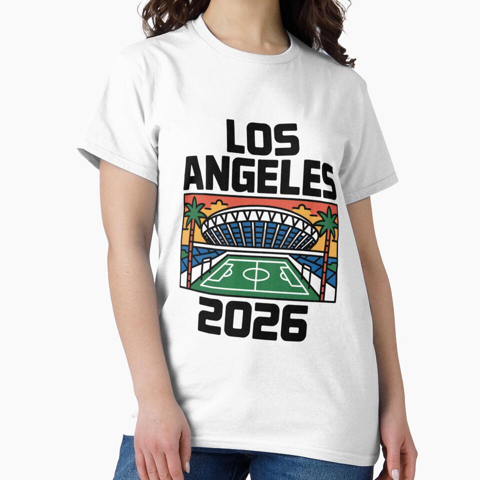 Los Angeles 2026 Palm Tree Sunset T-Shirt V4 by DarylWelsh2024