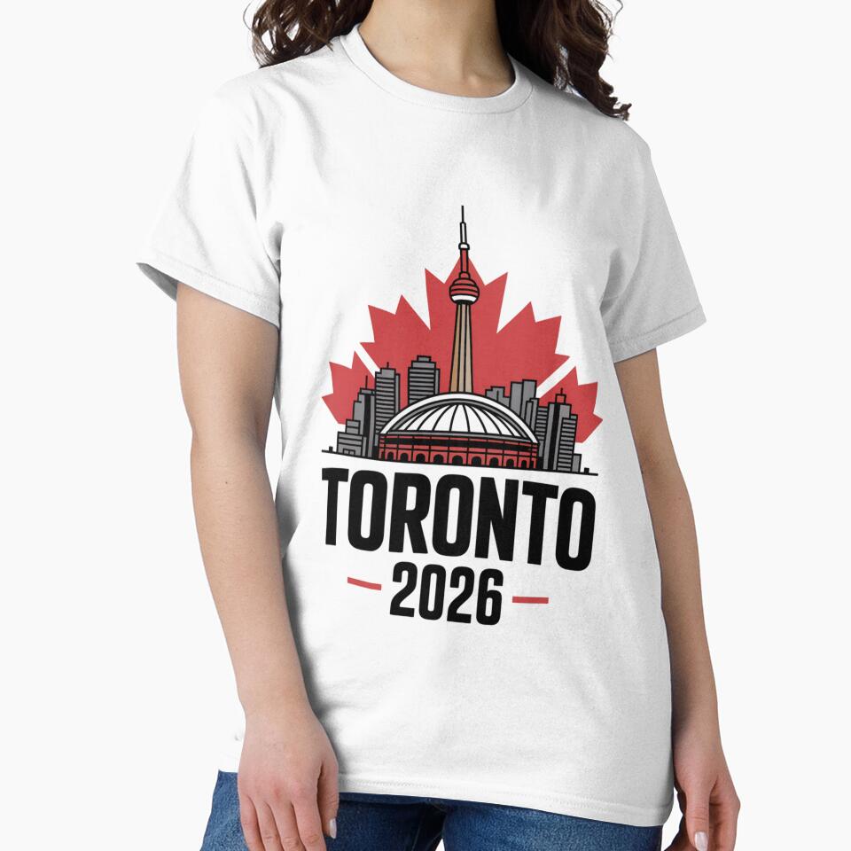 Toronto 2026 CN Tower Stadium Skyline T-Shirt V19 by DarylWelsh2024