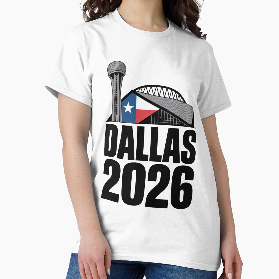Dallas 2026 Texas Soccer Souvenir T-Shirt V2 by DarylWelsh2024