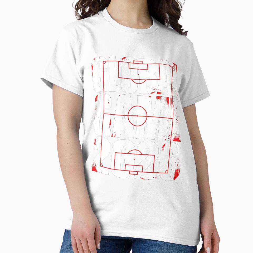Global Game 2026 Distressed Soccer Pitch Red Lines by TeNovaStudio