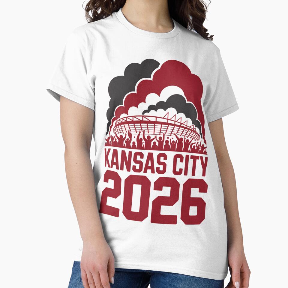 Kansas City 2026 Arrowhead Stadium Football T-Shirt V3 by DarylWelsh2024