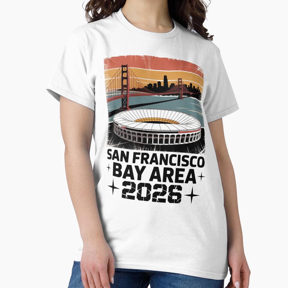 San Francisco Bay Area Golden Gate Stadium T-Shirt V14 by DarylWelsh2024