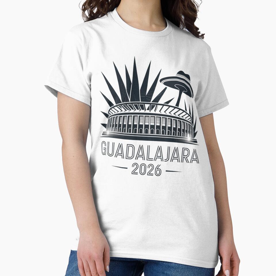 Guadalajara 2026  Mexico Football Soccer Souvenir T-Shirt V17 by DarylWelsh2024