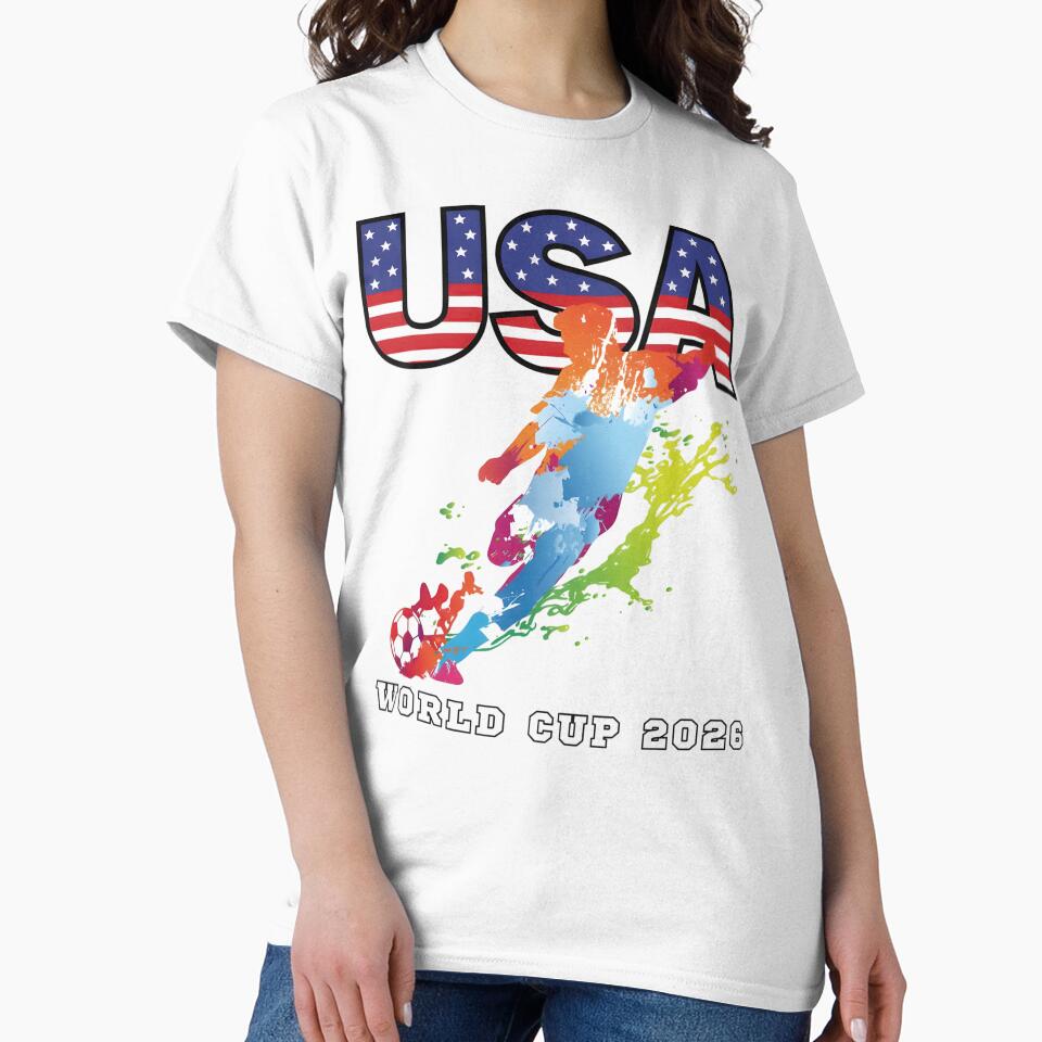 USA CAN MEX 26 Football Shirt | Color Splash International Fan Tee by BelindaVDavis