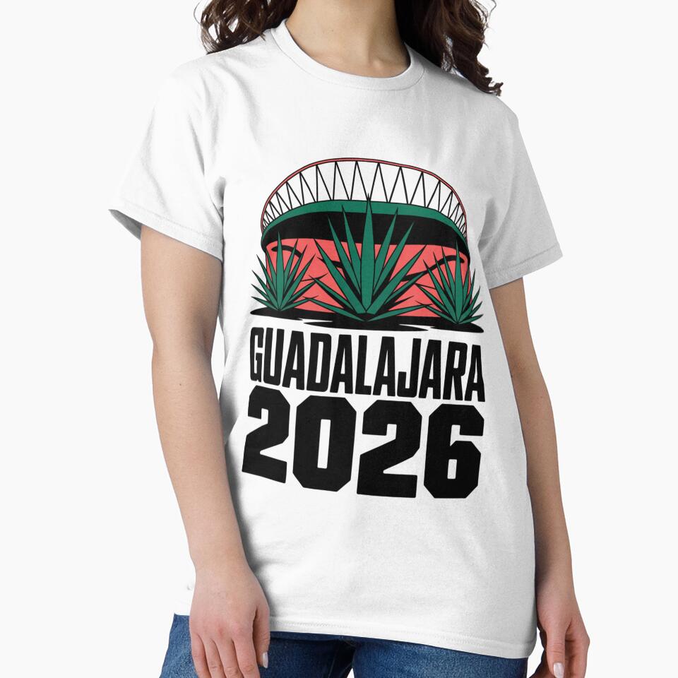 Guadalajara 2026  Mexico Football Soccer Souvenir T-Shirt V2 by DarylWelsh2024
