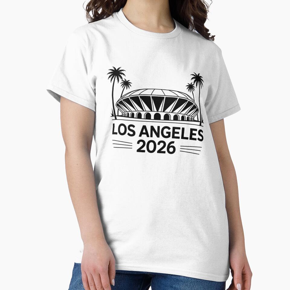 Los Angeles 2026 Palm Tree Sunset T-Shirt V12 by DarylWelsh2024
