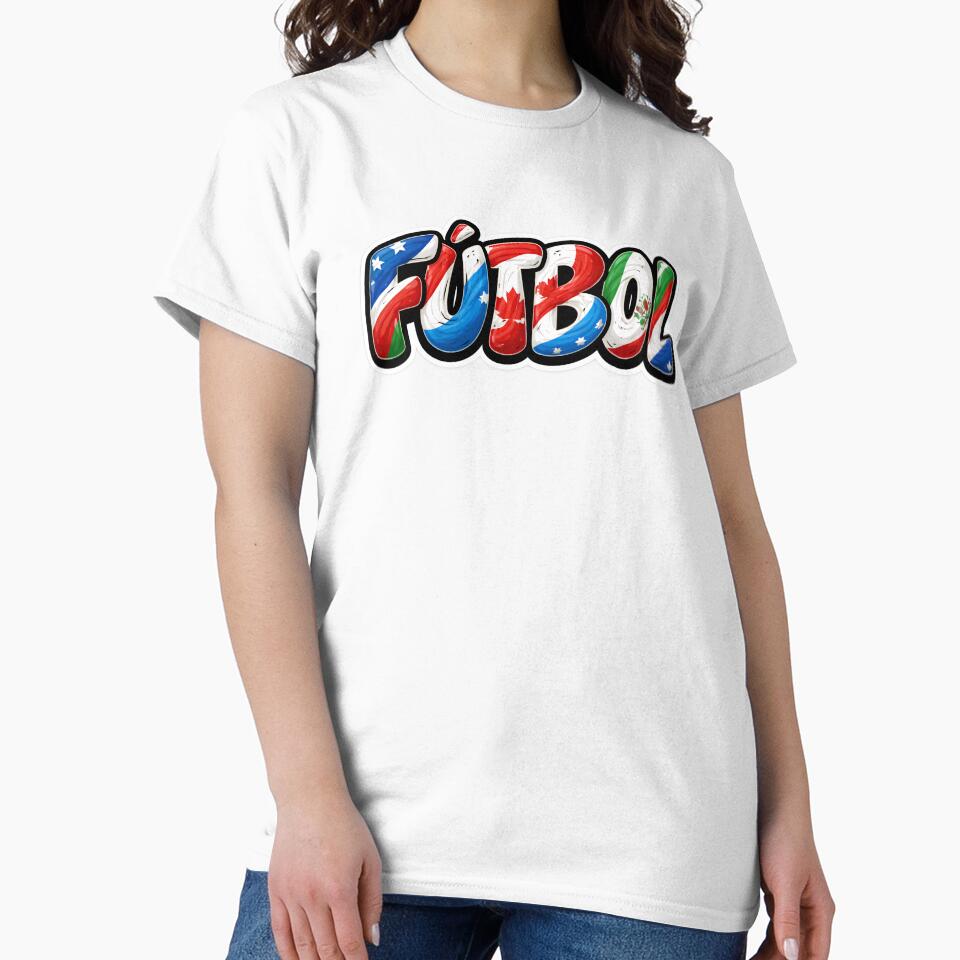 Fútbol 2026 USA Canada Mexico - Tricolor Flag Typography by Velustro Shop