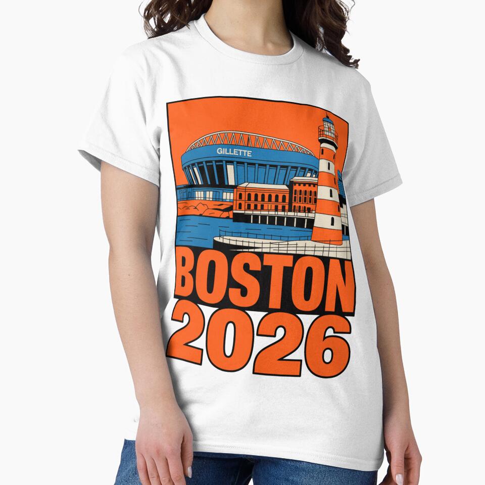Boston 2026 New England Soccer Souvenir T-Shirt V23 by DarylWelsh2024