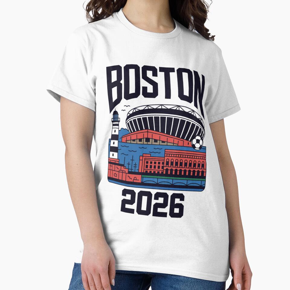 Boston 2026 New England Soccer Souvenir T-Shirt V20 by DarylWelsh2024