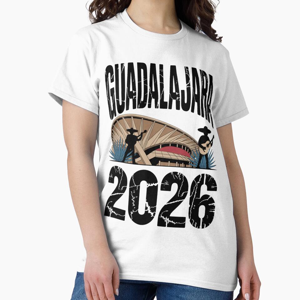 Guadalajara 2026  Mexico Football Soccer Souvenir T-Shirt V13 by DarylWelsh2024
