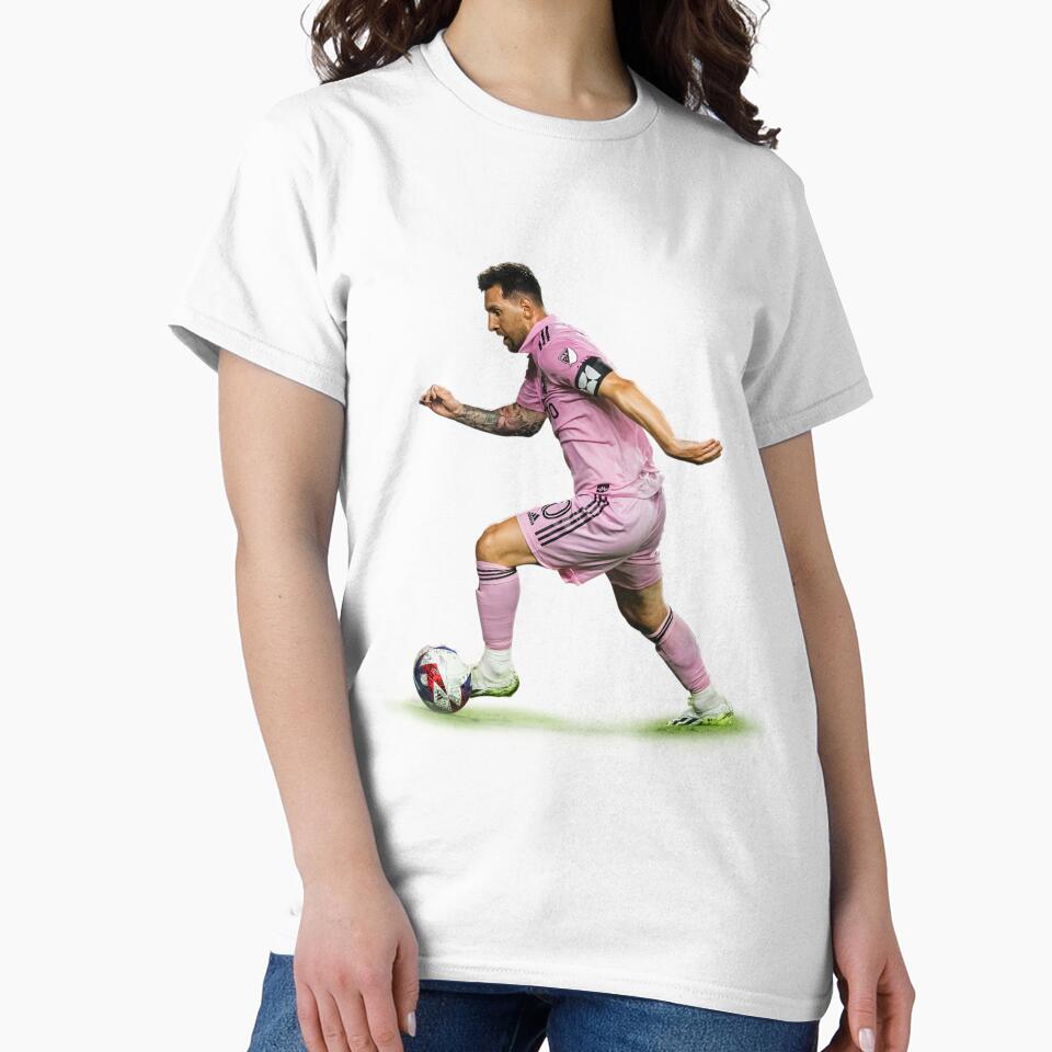 Messi Inter Miami Soccer Art – Football Legend in Pink Jersey by robyclub