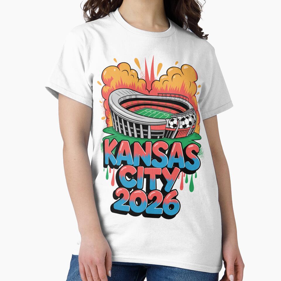 Kansas City 2026 Arrowhead Stadium Football T-Shirt V7 by DarylWelsh2024