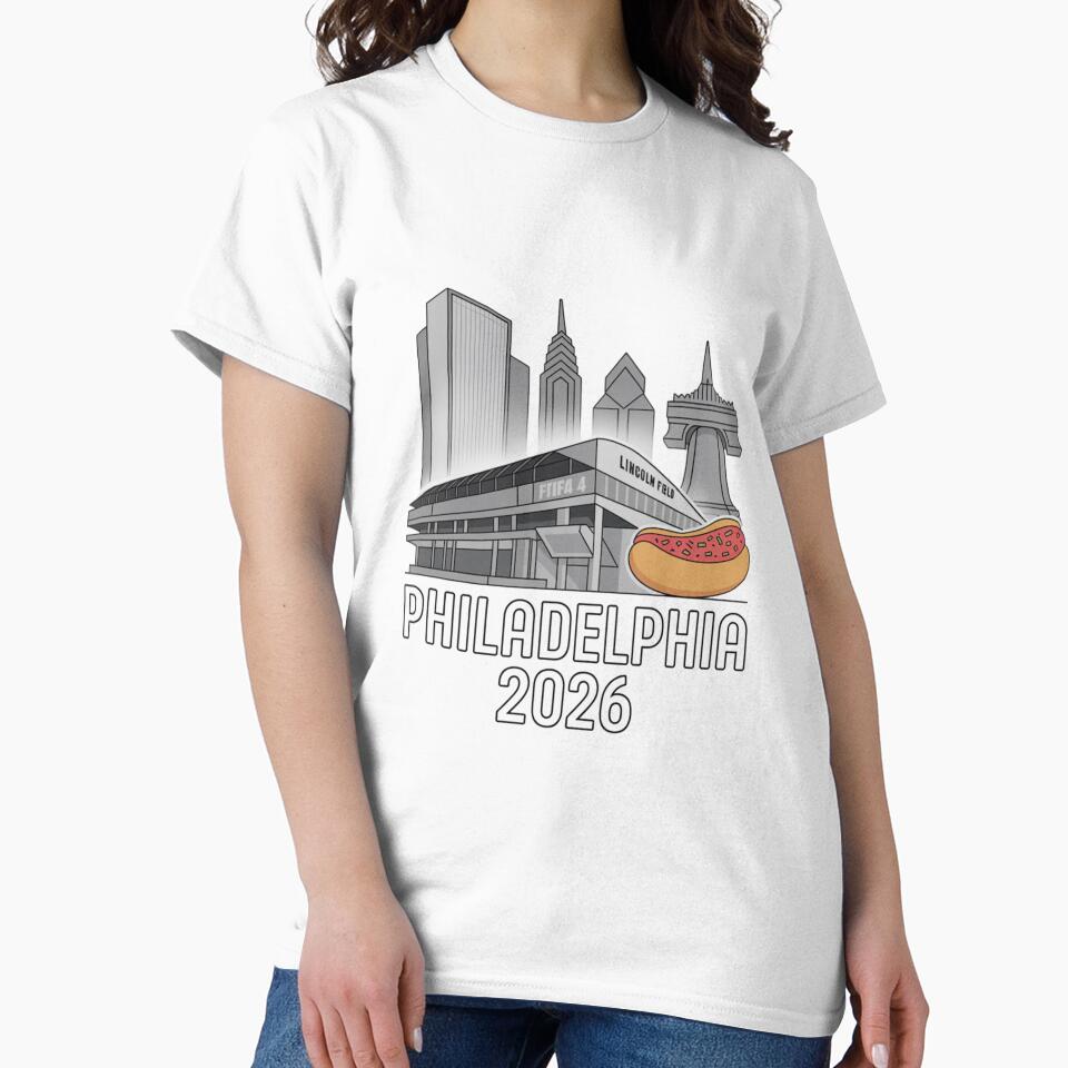 Philadelphia 2026 Liberty Bell Stadium Cheesesteak T-Shirt V2 by DarylWelsh2024