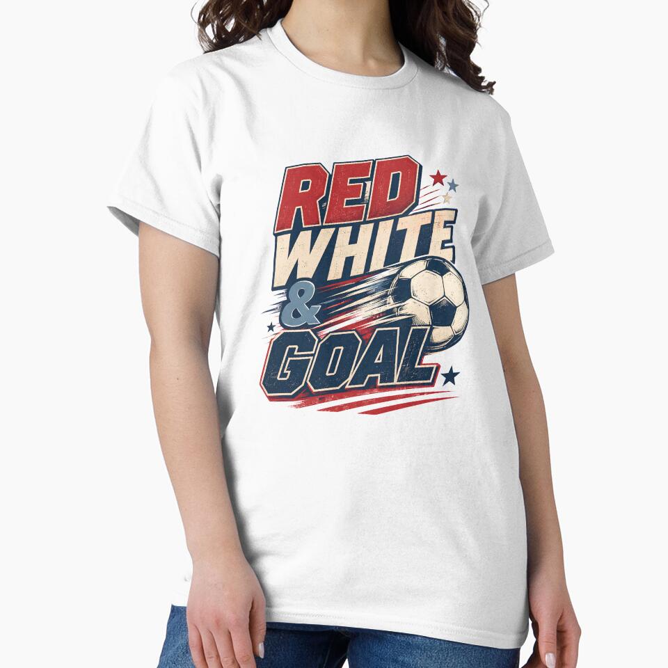 Red White and Goal USA Soccer Patriotic Game Day by RoooDesigns