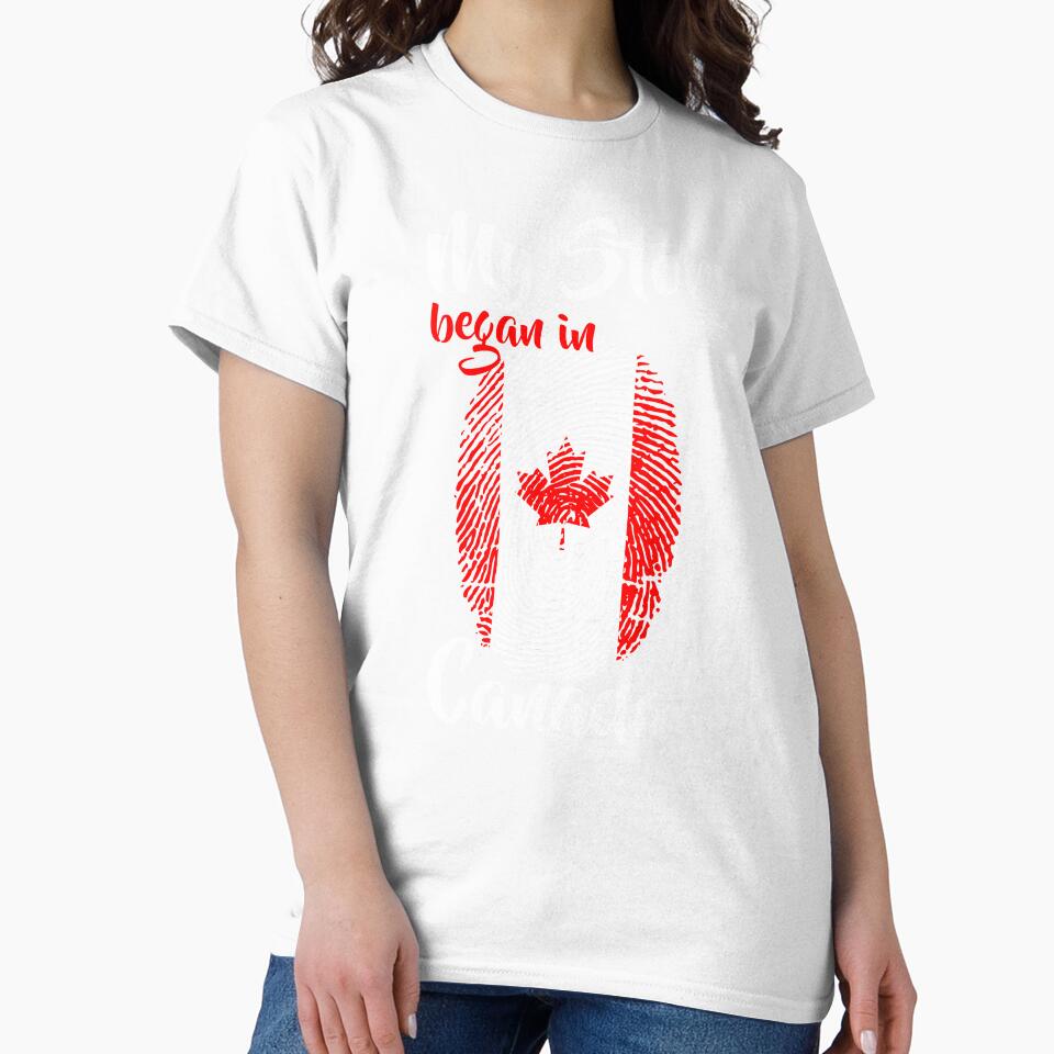 My story began in Canada Flag Fingerprint DNA Canadian by PartyShirts1