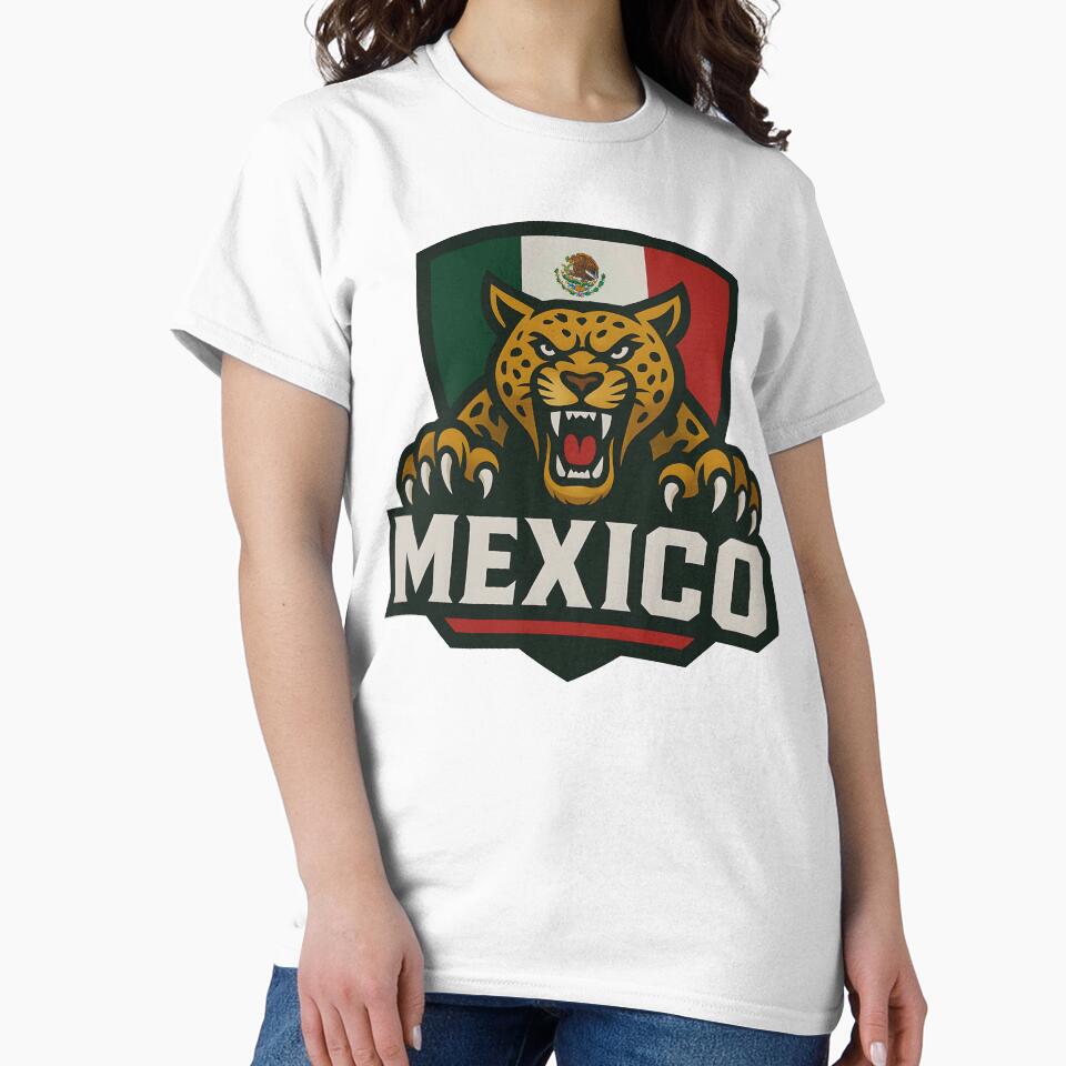 Mexico Jaguar Sports T-Shirt | Mexican Flag Emblem Tee | World Cup 2026 National Pride by legendaryskins