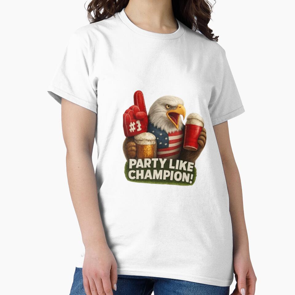Party Like a Champion! USA Eagle Fan StickerParty Like A Champion by Pixanova
