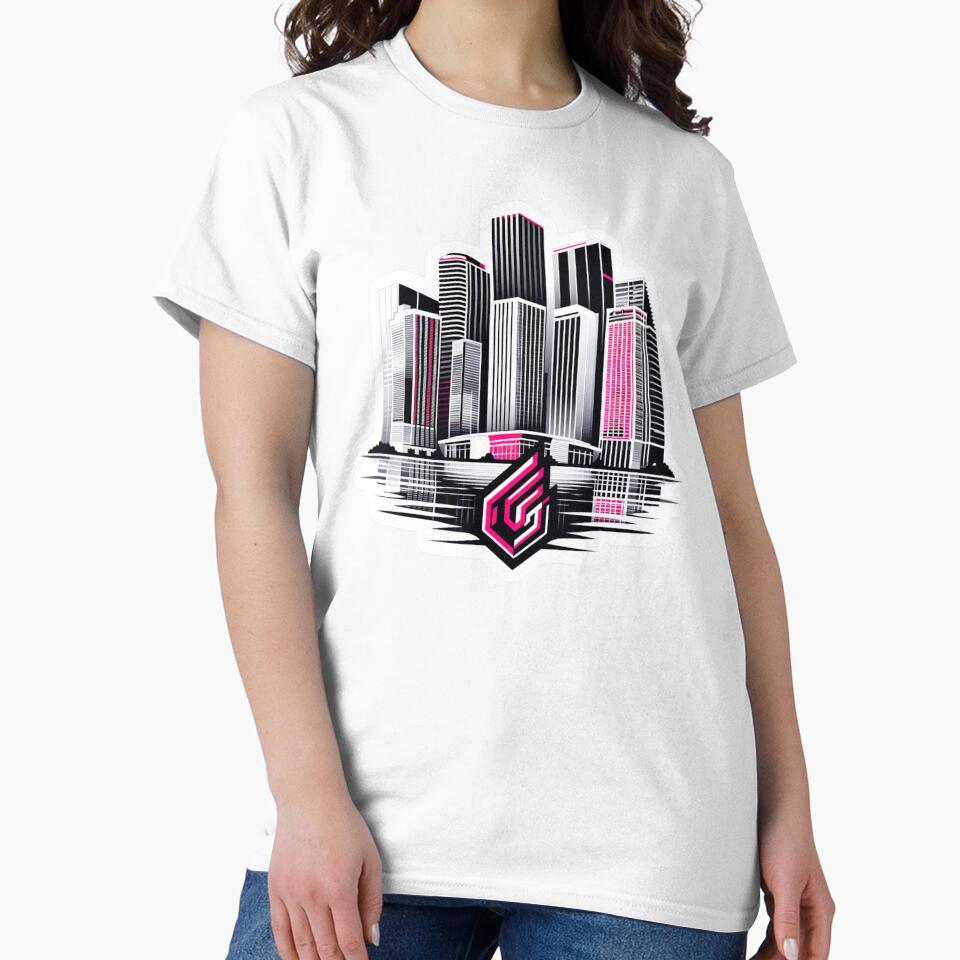 Geometric Miami Skyline by pixelpulsenyc