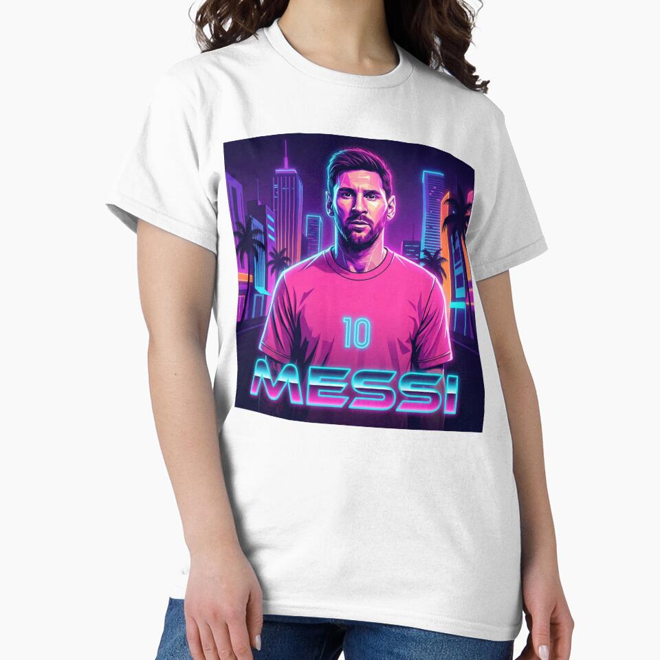 Inter Miami​ Football Legend Messi Cyberpunk Retro Futurist Design (Version 4) by Jesús Iachini