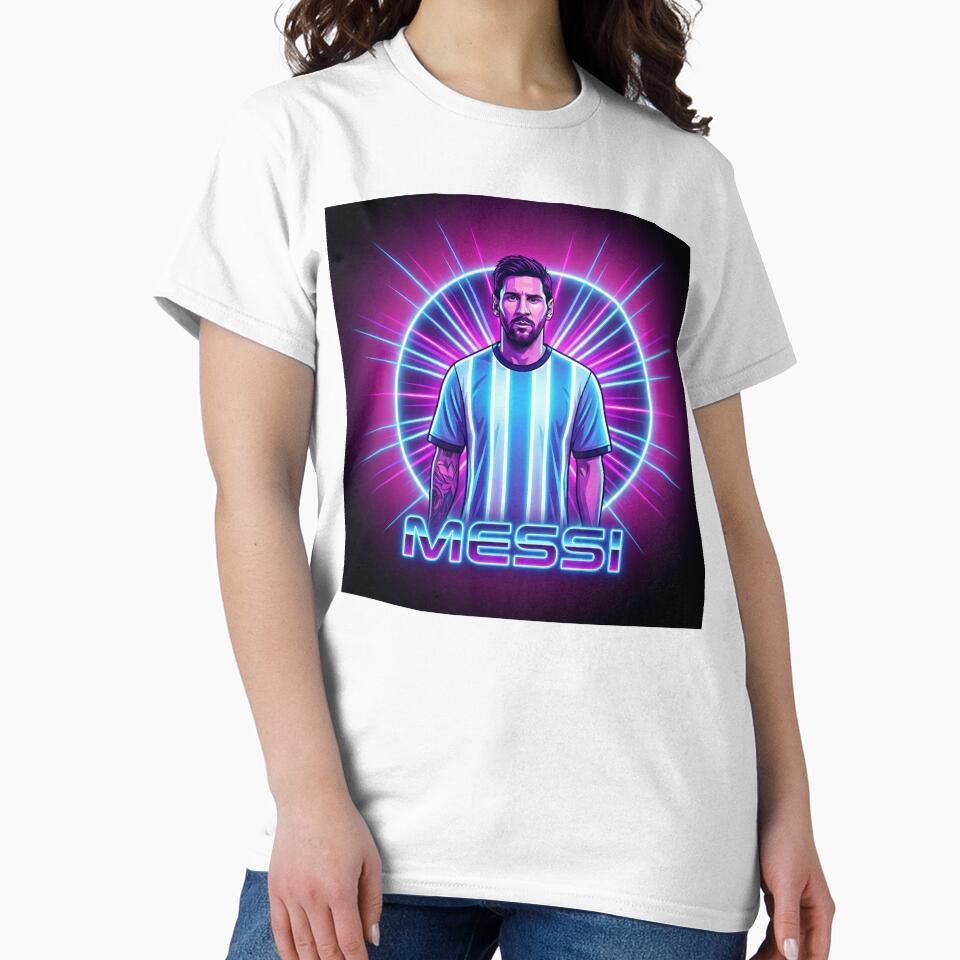 ​Argentina Football Legend Messi Cyberpunk Retro Futurist Design (Version 4) by Jesús Iachini